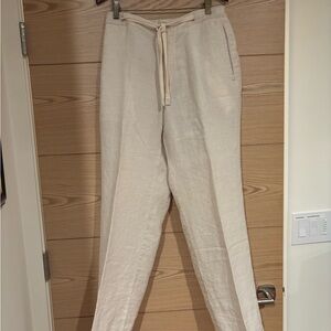 Tasso Elba Men's Light Beige Linen Chinos Size 36